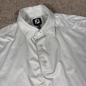 FootJoy Golf Polo Shirt‎ Houndstooth Performance Short Sleeve Mens Large